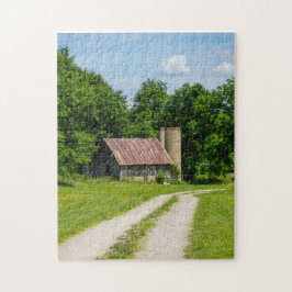 Pad door een boerderij legpuzzel