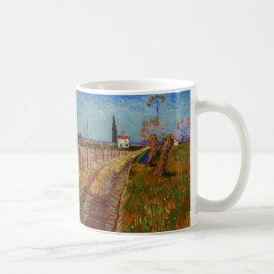 Pad door een veld, wilgen van Vincent van Gogh Koffiemok