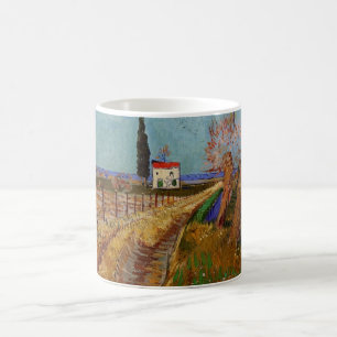 Pad door een veld, wilgen van Vincent van Gogh Koffiemok