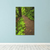 Pad door het bos canvas afdruk (Insitu (Houten vloer))