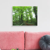Pad door het groene bos Canvasprint Canvas Afdruk (Insitu (Woonkamer))