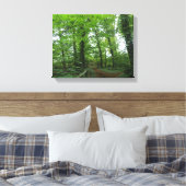Pad door het groene bos Canvasprint Canvas Afdruk (Insitu (Slaapkamer))