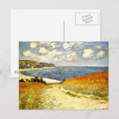 Pad door het Korn in Pourville, mooie kunst Briefkaart (Voorkant / Achterkant)