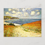 Pad door het Korn in Pourville, mooie kunst Briefkaart<br><div class="desc">Pad door de Korn in Pourville,  beroemd schilderij van de Franse impressionistische kunstenaar Claude Monet</div>