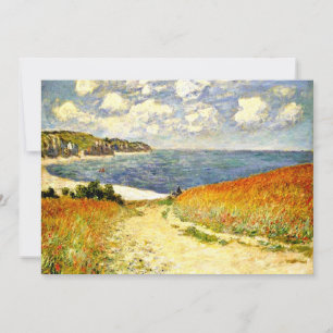 Pad door het Korn in Pourville, mooie kunst Feestdagenkaart