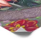 Pad door reuzenbloemen poster (Hoek)