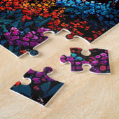 Pad en levendig zonovergoten landschap legpuzzel (Zijkant)