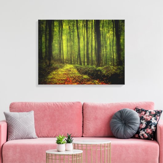 Pad in Bossen Canvas Afdruk (Insitu (Woonkamer))