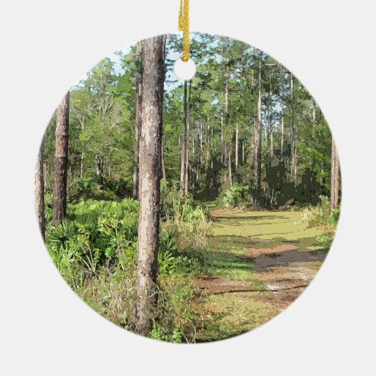 Pad in de Bossen 2656 Keramisch Ornament (Achterkant)