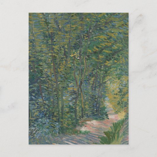 Pad in de Bossen van Vincent Van Gogh, 1887 Postca Briefkaart (Voorkant)