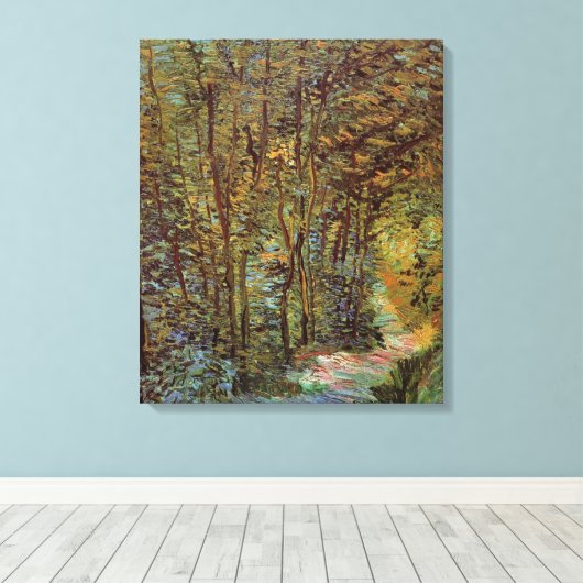 Pad in de Bossen van Vincent van Gogh Canvas Afdruk (Insitu (Houten vloer))