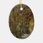 Pad in de Bossen van Vincent van Gogh Keramisch Ornament (Achterkant)