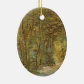 Pad in de Bossen van Vincent van Gogh, kunst Keramisch Ornament (Achterkant)