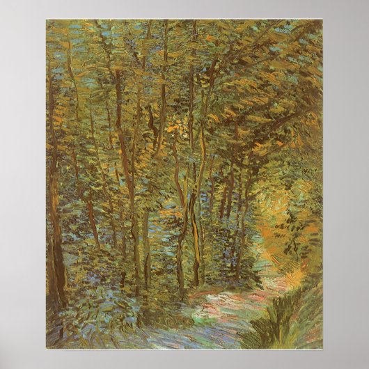 Pad in de Bossen van Vincent van Gogh,  kunst Poster (Voorkant)