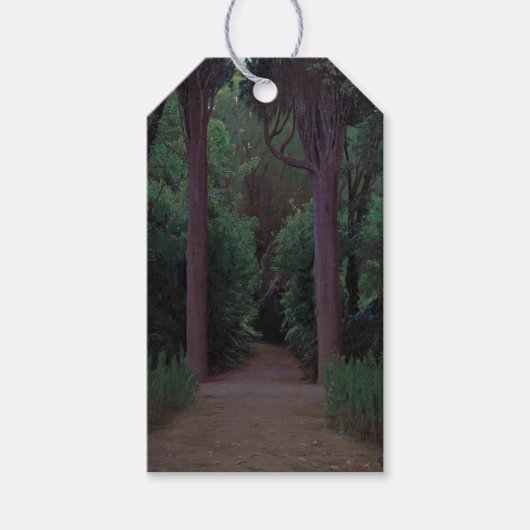 Pad in een park (door Santiago Rusiñol) Cadeaulabel (Voorkant)