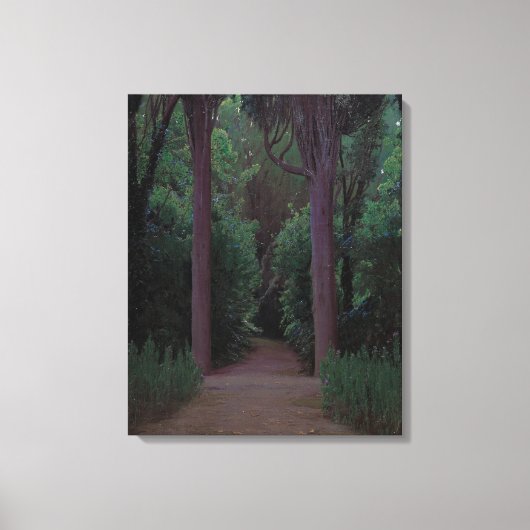 Pad in een park (door Santiago Rusiñol) Canvas Afdruk (Voorkant)