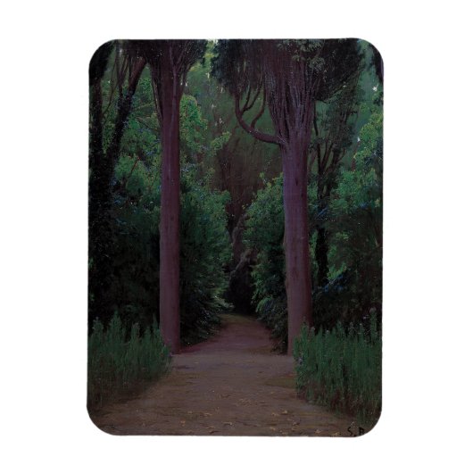 Pad in een park (door Santiago Rusiñol) Magneet (Verticaal)