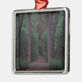 Pad in een park (door Santiago Rusiñol) Metalen Ornament (Links)