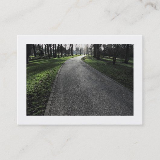 Pad in een park (grenspost) visitekaartje (Voorkant)