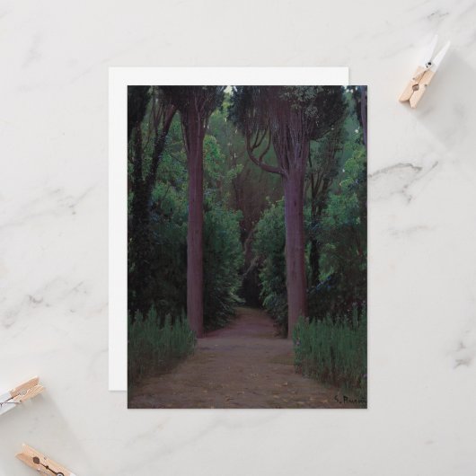 Pad in een park kaart (Voorkant / Achterkant in situ)