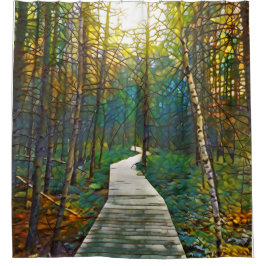 Pad in Forest Design 263 Douchegordijn