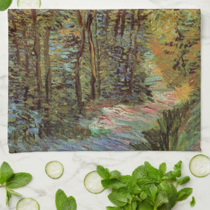 Pad in het bos door Vincent van Gogh Theedoek