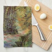 Pad in het bos door Vincent van Gogh Theedoek (Quarter Fold)