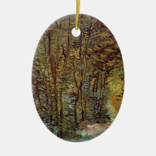 Pad in het bos van Vincent van Gogh Keramisch Ornament (Voorkant)