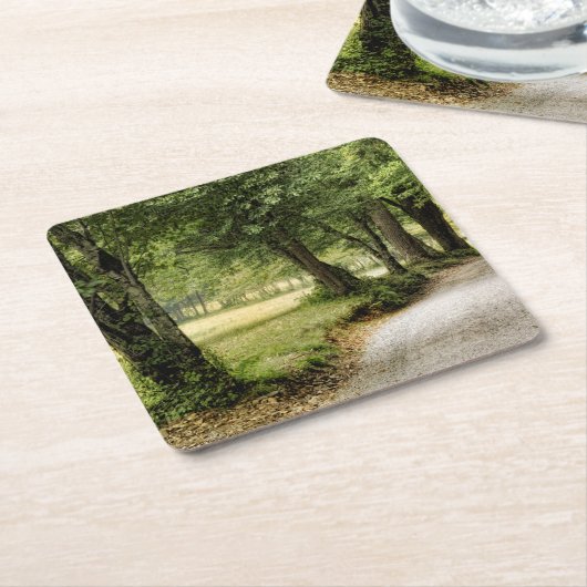 Pad in het land kartonnen onderzetters (Schuin)