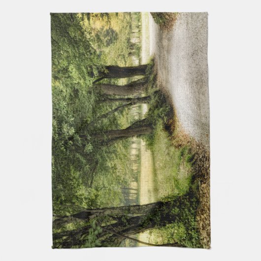 Pad in het land theedoek (Verticaal)