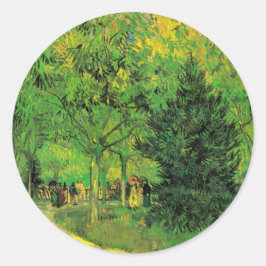 Pad in het Park van Arles met Walkers - Van Gogh Ronde Sticker