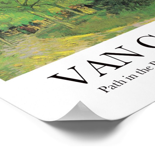 Pad in het Park van Arles met wandelaars van Van G Poster (Hoek)