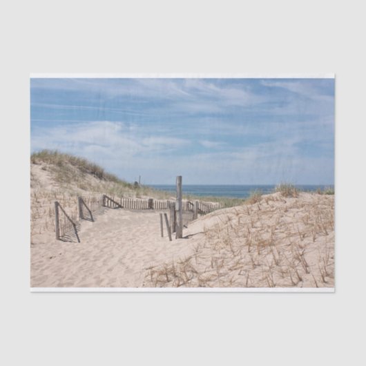 Pad in het zand naar het strand tissuepapier (Voorkant)