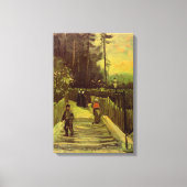 Pad in Montmartre door Vincent van Gogh Canvas Afdruk (Voorkant)