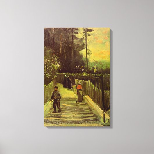 Pad in Montmartre door Vincent van Gogh Canvas Afdruk (Voorkant)