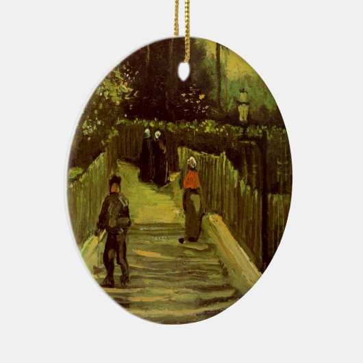 Pad in Montmartre door Vincent van Gogh Keramisch Ornament (Rechts)