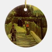 Pad in Montmartre door Vincent van Gogh Keramisch Ornament (Achterkant)