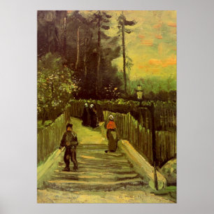 Pad in Montmartre door Vincent van Gogh Poster