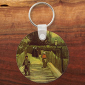 Pad in Montmartre door Vincent van Gogh Sleutelhanger (Voorkant)