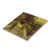 Pad in Montmartre door Vincent van Gogh Tegeltje (Zijkant)