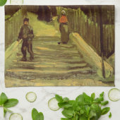 Pad in Montmartre door Vincent van Gogh Theedoek (Gevouwen)