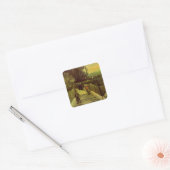 Pad in Montmartre door Vincent van Gogh Vierkante Sticker (Envelop)