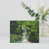 Pad in Natuur Groene bomen Citaat Fotografie Briefkaart (Staand voorkant)