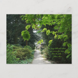 Pad in Natuur Groene bomen Citaat Fotografie Briefkaart
