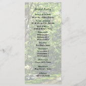 Pad in Park Wedding Program Programmakaart (Achterkant)