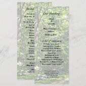 Pad in Park Wedding Program Programmakaart (Voorkant / Achterkant)