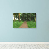 Pad in The Bossen, Bute Park, Cardiff Canvas Afdruk (Insitu (Houten vloer))