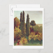 Pad in the Buttes Chaumont Park, Parijs, 1908 (aar Briefkaart (Voorkant / Achterkant)