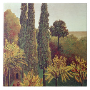 Pad in the Buttes Chaumont Park, Parijs, 1908 (aar Tegeltje