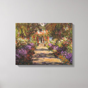 Pad in tuin te Giverny 1902 door Claude Monet Canvas Afdruk